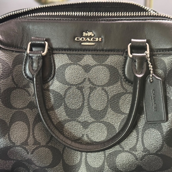 Coach Mini Bennett Satchel - Gunmetal Signature Canvas - Picture 2 of 13